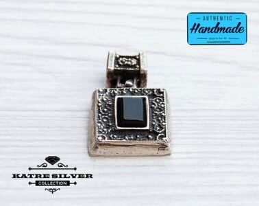 Stunning Black Onyx Pendant Necklace 925 Sterling Silver – Vintage Silver Onyx Necklace Handmade Jewelry Gift for Her - Image 5