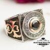 Mens Handmade Ring, Turkish Handmade Silver Men Ring, Ottoman Mens Ring, Onyx Men Ring, Gift for Him, 925k Sterling Silver Ring