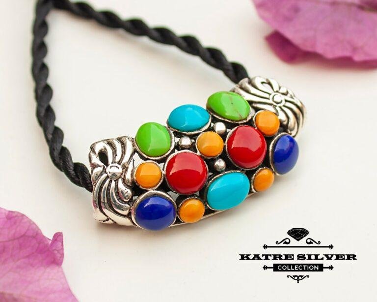 Vintage Multistone Pendant, Multicolor Pendant, Multicolor Necklace, Colorful Pendant, Multicolor Jewelry, One of a Kind, Handmade Pendant