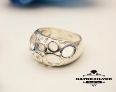 Unique Perforated Turkish Silver Ring 925 – Handmade Contemporary Statement Ring Minimalist Stylish Gift for Her - Image 5