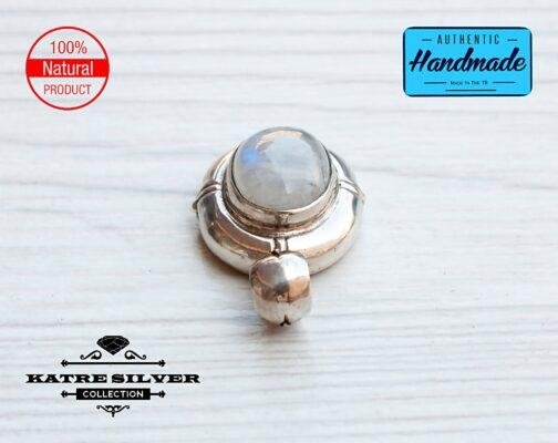 Dainty Vintage Oval Moonstone Pendant, Handmade Moonstone, Moonstone Pendant, Moonstone Jewelry, Handmade Pendant, Natural Moonstone - Image 8