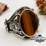 Tiger Eye Turkish Mens Ring, Turkish Silver Ring, Ottoman Men Ring, Ottoman Mens Ring, Ottoman Ring, Men 925k Silver Ring, Unique Mens Ring