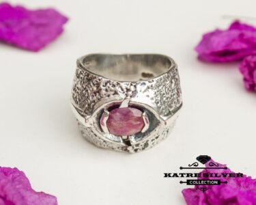 Real Pink Ruby Statement Ring, Ruby Solitaire Ring, Natural Ruby Ring, Vintage Ruby Ring, Ruby Engagement Ring, Red Ruby Ring, Ruby Jewelry - Image 3