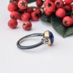 Blue Birthstone Ring, Lapis Lazuli Gemstone, Hand Made Promise Ring, Multi-Stone Blue Ring, March Birthstone Gift for Her - Image 6