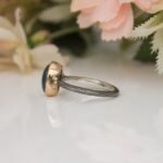 Colored Mother of Pearl Blue Ring, Hand Made Jewelery, Mosaic Shell, Sterlig Silver 925, Promise Ring, Gift for Her - Image 6