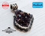 Large Raw Dark Rough Amethyst Pendant, Genuine Amethyst, Amethyst Cluster, Raw Amethyst, Amethyst Pendant, Amethyst Jewelry, Purple Amethyst - Image 3