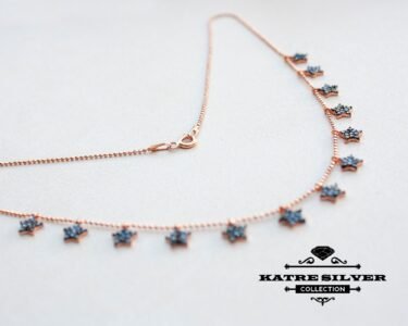 Tiny Star Onyx Dangle Necklace 925 Sterling Silver Rose Gold Plated Silver Star Necklace Dangle Necklace Layering Necklace Vintage Necklace - Image 6