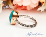 Turquoise Ring, Copper Turquoise Ring, Blue Ring, Navajo Ring, Native American Ring, Southwestern Ring, Handmade Ring, Gift for Her - Image 5