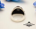 Mens Handmade Ring, Ottoman Mens Ring, Turkish Handmade Silver Men Ring, Black Onyx Ring, Gift for Him, 925k Sterling Silver Ring - Image 7