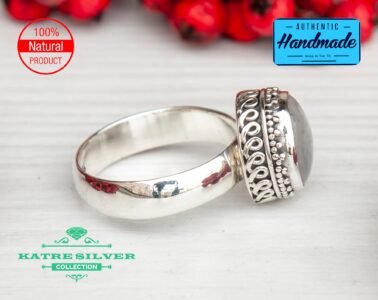 June Birthstone Ring, Moonstone Engagement, Raw Stone Ring, Moonstone Ring, Moonstone Jewelry, Statement Ring, Boho Ring, Handmade Ring - Image 6