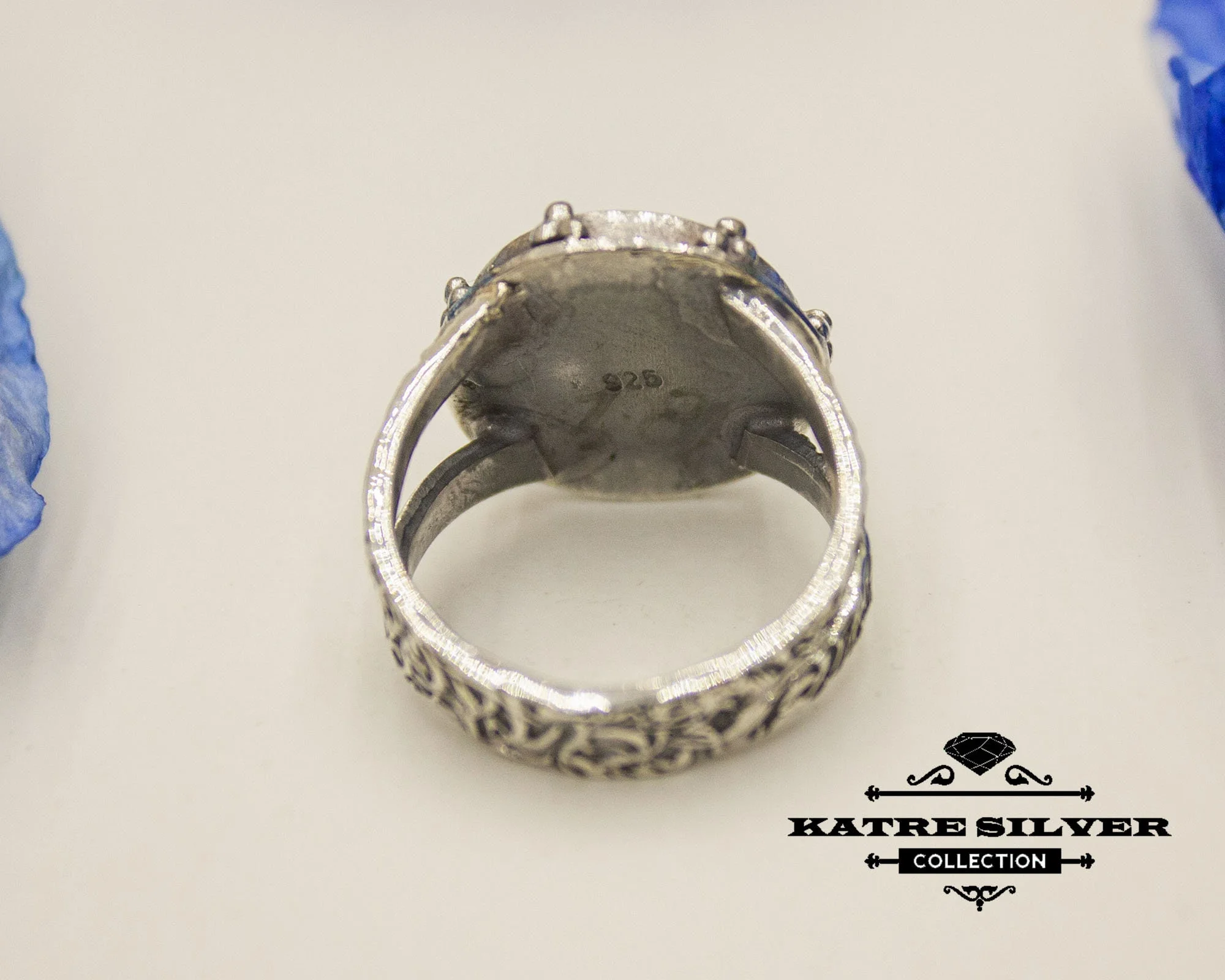 Coral Stone Silver Inlay Ring, Inlay Ring, Mosaic Jewelry, Boho Ring, 925 Silver Ring, Ring Jewelry, Handmade Ring, Gift for Her - Image 9