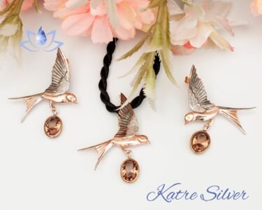 Changing Color Mood Stone Dove Bird Pendant, Color Change Custom Pendant, Antique Gemstone Vintage Pendant, Necklace Gift - Image 7