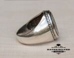 Mens Handmade Ring Turkish Handmade Silver Ottoman Mens Ring Boho Ring Boho Bohemian Men Ring Gift for Him 925k Sterling Silver Vintage Ring - Image 6