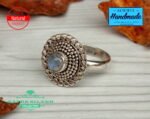 Unique Handmade Moonstone Ring Handmade Ring Women Ring White Stone Ring Designer Ring Moonstone Ring Gemstone Ring Moonstone Jewelry - Image 4