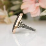 Antique Sapphire Ring for Women, Unique Dark Blue Sapphire Stone, Hand Made Silver Ring, Anniversary Gifts - Image 6