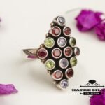 Multi Color Ring for Women, Mix Stone Ring, Multi-Colored Ring, Multi Colored Stone, Colorful Ring, One of a Kind Ring, Handmade Ring, Multi