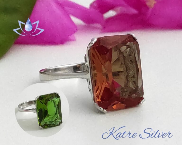 Color Change Sultanite Ring, Turkish Diaspore, Color Change Ring, 925 Silver Ring, Statement Ring, Solitaire Ring, Handmade Silver Ring