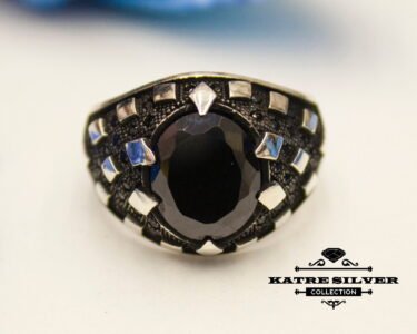 Unique Ottoman Black Onyx Ring 925 Silver – Handmade Turkish Signet Ring Vintage Men Jewelry Gift for Him - Image 3