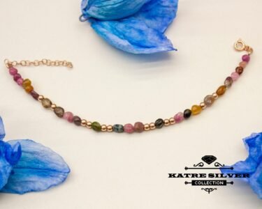 Unique Tourmaline Protective Bracelet 925 Silver – Handmade Turkish Empath EMF Shield Gemstone Bracelet Gift for Her - Image 3