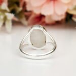Rainbow Moonstone Ring, Sterling Silver Rings for Women, Boho Simple Ring with Big Stone, Birthstone Gemstone Ring Jewelry - Image 8