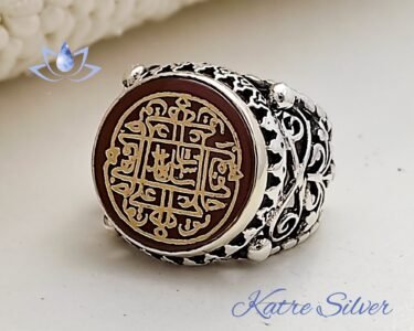 Mens Handmade Ring Turkish Handmade Silver Ottoman Mens Ring Yavuz Sultan Selim Seal Men Ring 925k Sterling Silver Gift for Him - Image 3