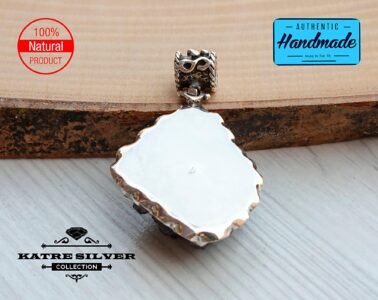 Unique Large Raw Amethyst Pendant Necklace Silver 925 – Handmade Rough Cluster Statement Jewelry Gift for Her - Image 8