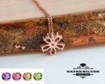Sultanite Diaspore Flower Necklace 925 Sterling Silver Rose Gold Plated Color Change Sultanite Necklace Turkish Diaspore Flower Pendant - Image 6