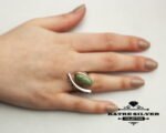 Unique Vintage Turquoise Ring, Handmade Ring, Statement Ring, Green Turquoise Ring, Natural Turquoise, Adjustable Rings, Ladies Ring - Image 2