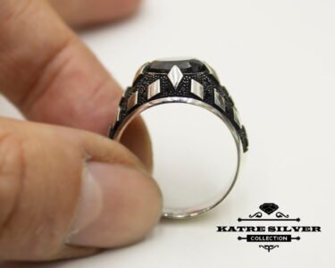 Unique Ottoman Black Onyx Ring 925 Silver – Handmade Turkish Signet Ring Vintage Men Jewelry Gift for Him - Image 8