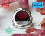 Mens Handmade Ring, Turkish Handmade Silver Men Ring, Ottoman Mens Ring, Agate Men Ring, Gift for Him, 925k Sterling Silver Ring, Vav Ring - Image 8