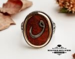 Snake Wood Vav Islamic Ring for Men Muslim Ottoman Arabic Rings Authentic Unique Statement Turkish Jewelry - Image 3