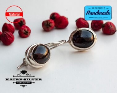 Natural Red Garnet Earrings, Dark Red Earrings, January Earrings, Red Garnet Earrings, Birthstone Earrings, Gemstone Earrings