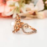 Elegant Pearl Illusion Ring, Pearl Ring, Pearl Cuff Ring, Sea Horse Model Ring, A Precious Ring, A Unique Gift - Image 6
