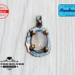 Raw Dainty Vintage Moonstone Pendant, Oval Moonstone, Handmade Moonstone, Moonstone Pendant, Moonstone Jewelry, Handmade Pendant, Natural