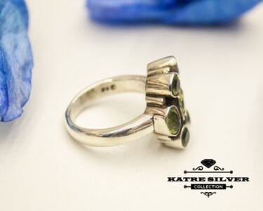 Unique Vintage Peridot Ring 925 Silver – Handmade Natural Green Gemstone Statement Ring August Birthstone Gift for Her - Image 7
