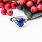 Blue Birthstone Ring, Lapis Lazuli Gemstone, Hand Made Promise Ring, Multi-Stone Blue Ring, March Birthstone Gift for Her - Image 3