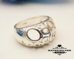 Perforated Turkish Silver Ring, Contemporary Ring, Finger Ring, Gift Item Ring, Stylish Ring, Summer Ring, Silver Solid Ring, Solid Ring - Image 3