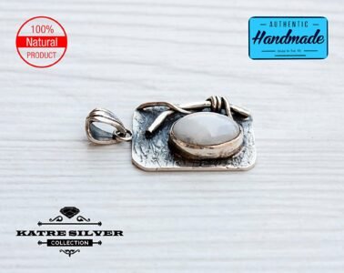 Vintage Oval Handmade Moonstone Pendant, Moonstone Jewelry, Handmade Pendant, Natural Moonstone, 925 Silver Pendant, Moonstone Gemstone - Image 6