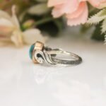 Turquoise Ring for Women, Sterling Silver Ring, Swan Ring, Minimalist Promise Ring, Natural Turquoise Jewelry, Stone Ring, Statement Ring - Image 6