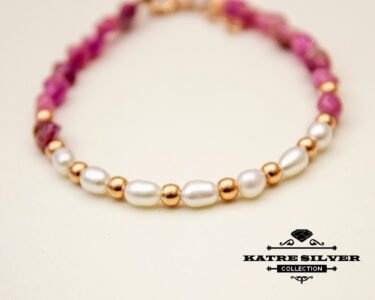 Unique Tourmaline Pearl Bracelet 925 Silver – Handmade Turkish Protective Gemstone Antique Elegant Jewelry Gift for Her - Image 7