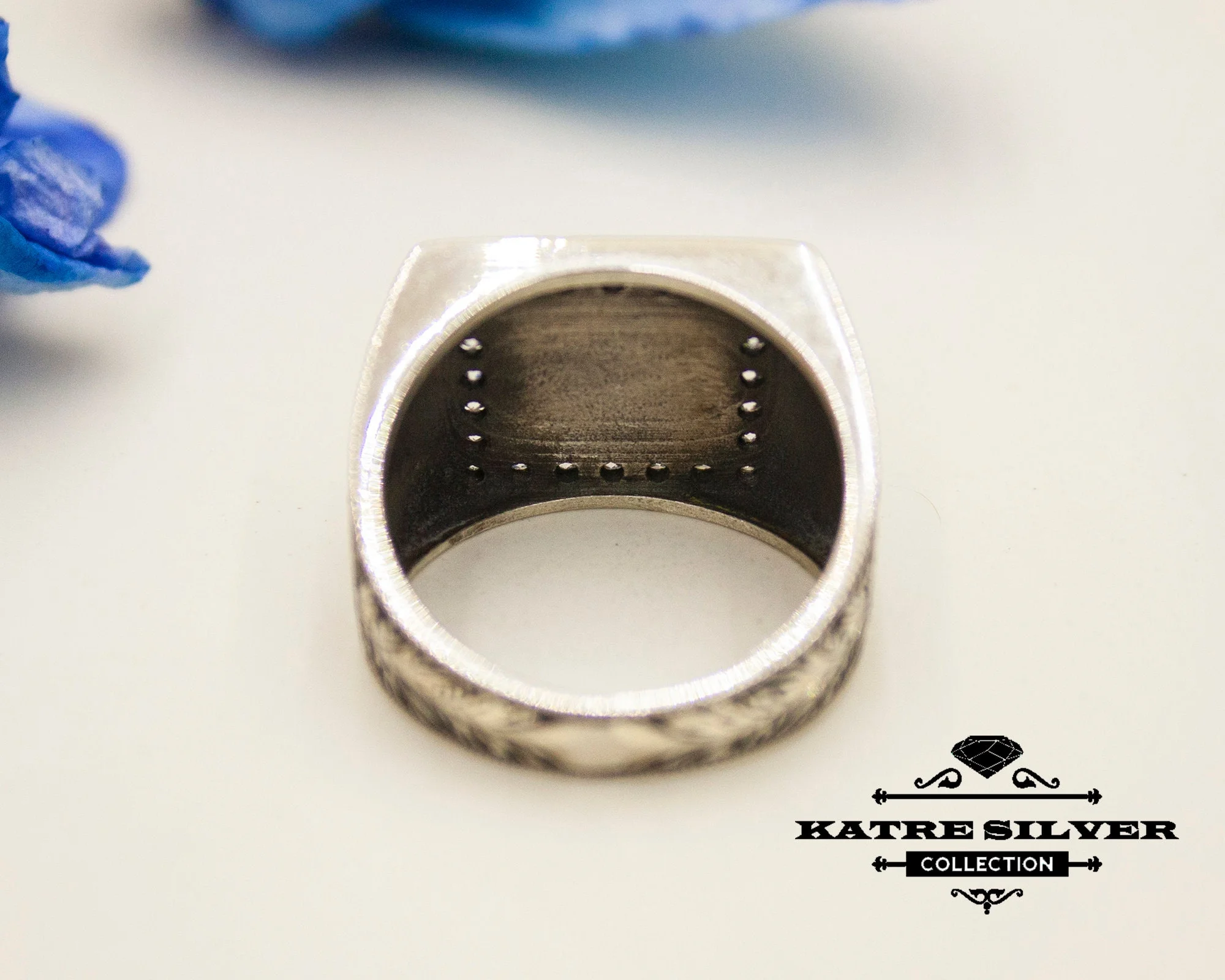 Unique Ottoman Black Stone Ring 925 Silver – Handmade Turkish Signet Ring Vintage Men Jewelry Gift for Him - Image 7