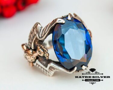 navy blue stone ring