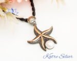 White Pearl Stone Starfish Pendant in Sterling Silver, Starfish Pendant, Pearl Charm Necklace, Ocean Pendant, Pearl Jewelry, Gift for Mom - Image 4