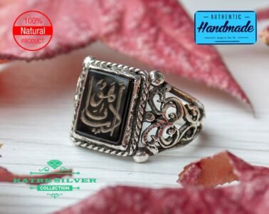 Mens Handmade Ring, Turkish Handmade Silver Men Ring, Ottoman Mens Ring, Black Agate Stone Men Ring, Gift for Him, 925k Sterling Silver Ring - Image 5