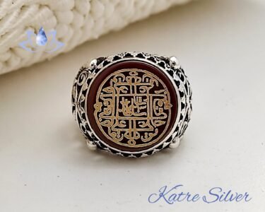 Mens Handmade Ring Turkish Handmade Silver Ottoman Mens Ring Yavuz Sultan Selim Seal Men Ring 925k Sterling Silver Gift for Him - Image 5
