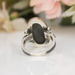 Antique Sapphire Ring for Women, Unique Dark Blue Sapphire Stone, Hand Made Silver Ring, Anniversary Gifts - Image 8