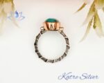 Turquoise Ring, Copper Turquoise Ring, Blue Ring, Navajo Ring, Native American Ring, Southwestern Ring, Handmade Ring, Gift for Her - Image 8
