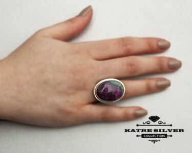 Natural Ruby Fuchsite Ring, Natural Ruby Ring, Ruby in Fuchsite, Statement Ring, Handmade Ring, 925 Silver Ring, Boho Ring, Green Stone Ring - Image 2