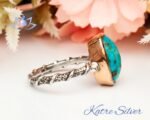 Turquoise Ring, Copper Turquoise Ring, Blue Ring, Navajo Ring, Native American Ring, Southwestern Ring, Handmade Ring, Gift for Her - Image 6