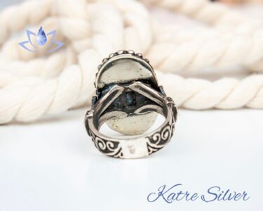 Unique Baltic Amber Ring 925 Silver – Handmade Natural Fossil Stone Vintage Statement Ring Unisex Gift for Her & Him - Image 8